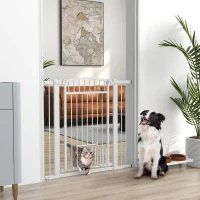 Extra Wide Walk Through Dog Gate W Cat Door