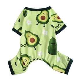Cross-border Hot Sale Pet Clothes Four Seasons Four-legged Pet Clothing Pajamas Jumpsuit Dog Clothing Global One Piece Dropshipping (Option: Grass Green-S)