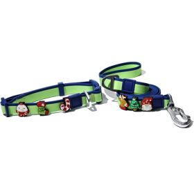 The New Dual-Color Embossed Pet Leash Set Is A Pet Product That Combines Appearance, Fun And Practicality. It Not Only Ensures A Great User Experience (Option: Green-25mm)