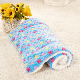 Cute Cat Blankets Dog Pet Mat (Option: Blue starry sky-80x100)