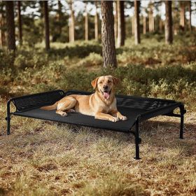 Gardner Small Dog Outdoor Waterproof Portable Breathable Mesh Pet Bed With Three-Sided Guardrail Self-pickup Orders Support FedEx, Amazon Ship, And UP (Option: BlackS)