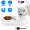 Heated Water Bowl For Dogs And Cats Ceramic Heated Pet Water Bowl Food Warmer USB Powered Thermal Pet Bowl Provide Fresh Non Freezing Drinkable Water
