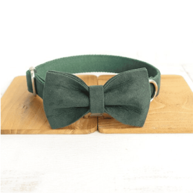 MUTTCO pet collar bow traction set (Option: Set-S)