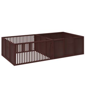 Whelping Box for Dogs Built for Mother's Comfort, Dog Whelping Pen with Removable Doors, Puppy Playpen for Indoors, Newborn Puppy Supplies & Essentia (Option: Coffee-1080x590x190 mm)