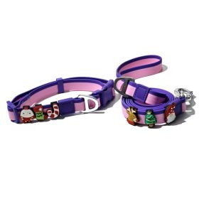 The New Dual-Color Embossed Pet Leash Set Is A Pet Product That Combines Appearance, Fun And Practicality. It Not Only Ensures A Great User Experience (Option: Pink-25mm)