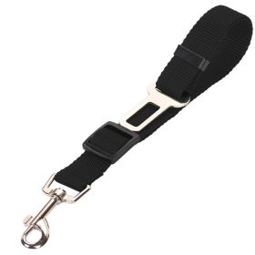 High Quality Durable Pet Cat Dog Vehicle Leash Nylon Adjustable Car Seat Dog Safety Belt Pet Leashes (Option: Black)
