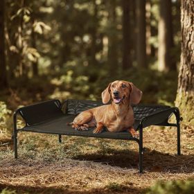 Gardner Small Dog Outdoor Waterproof Portable Breathable Mesh Pet Bed With Three-Sided Guardrail Self-pickup Orders Support FedEx, Amazon Ship, And UP (Option: BlackM)