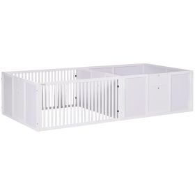 Whelping Box for Dogs Built for Mother's Comfort, Dog Whelping Pen with Removable Doors, Puppy Playpen for Indoors, Newborn Puppy Supplies & Essentia (Option: White-1080x590x190 mm)