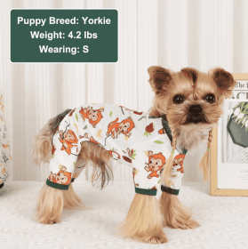 Dog Pajamas Pjs Spring Summer Dog Clothes For Small Dogs Girl Boy, Soft Stretchy Tiny Chihuahua Yorkie Puppy Clothes Doggie Onesies Cat Pet Jammies Ou (Option: M)